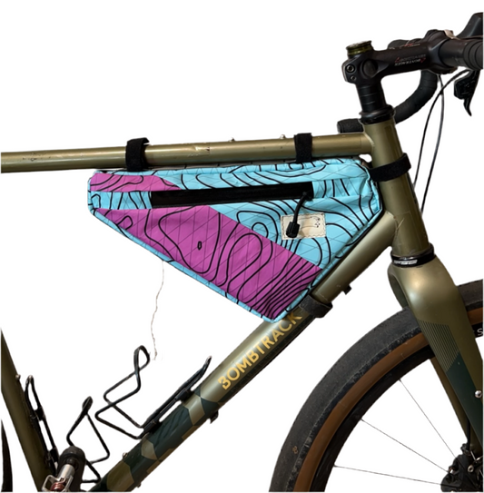 Large Corner Frame Bag - Pink and Blue
