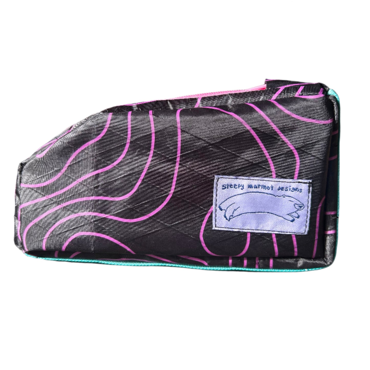 Top Tube Bag - Black and Pink Topo