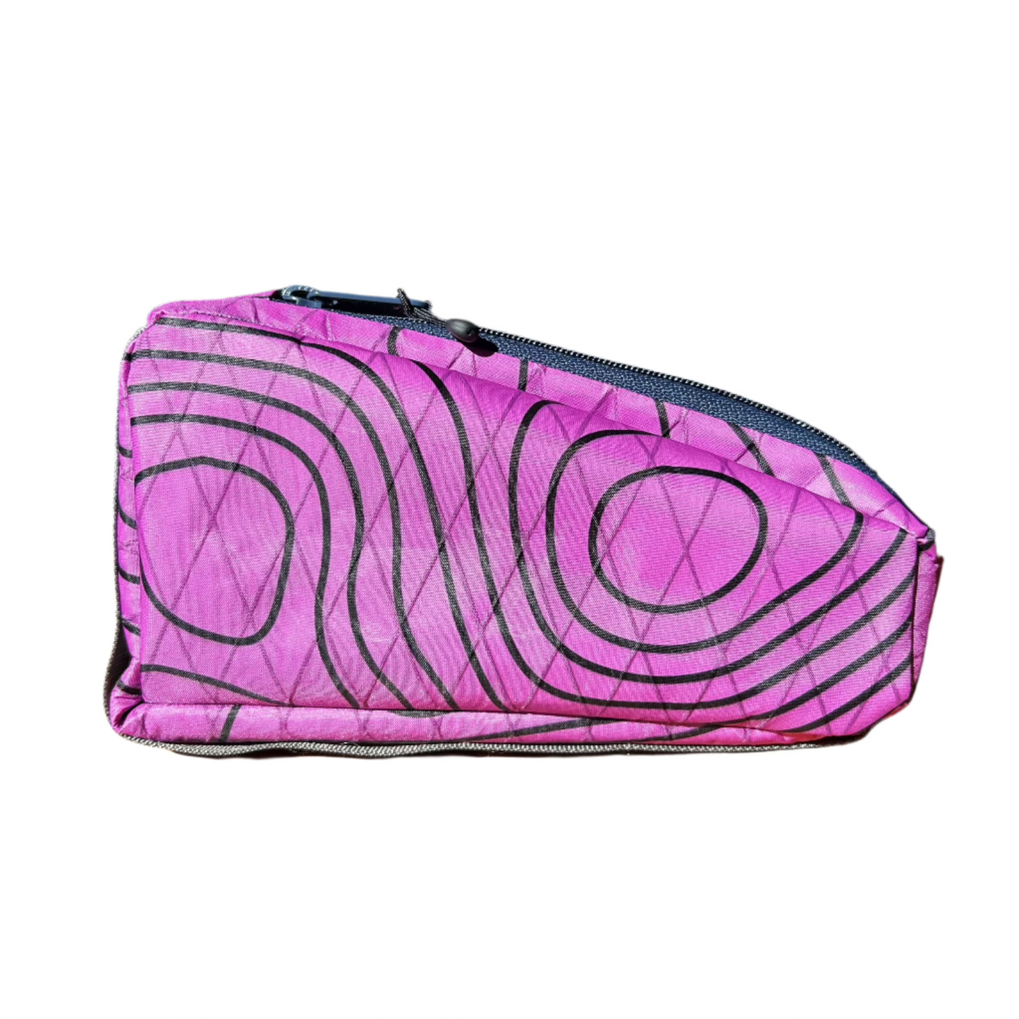 Top Tube Bag - Pink Topo with Tan Webbing