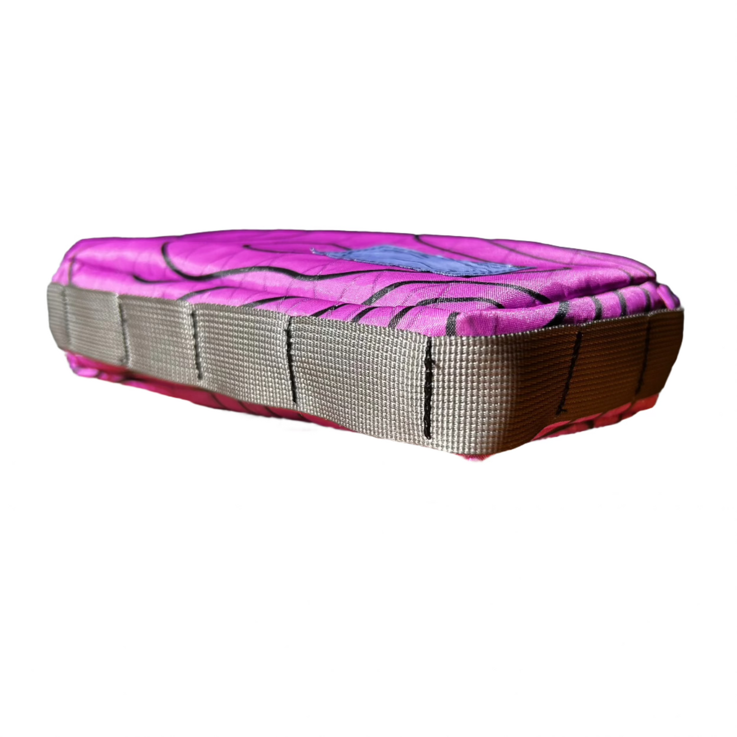 Top Tube Bag - Pink Topo with Tan Webbing