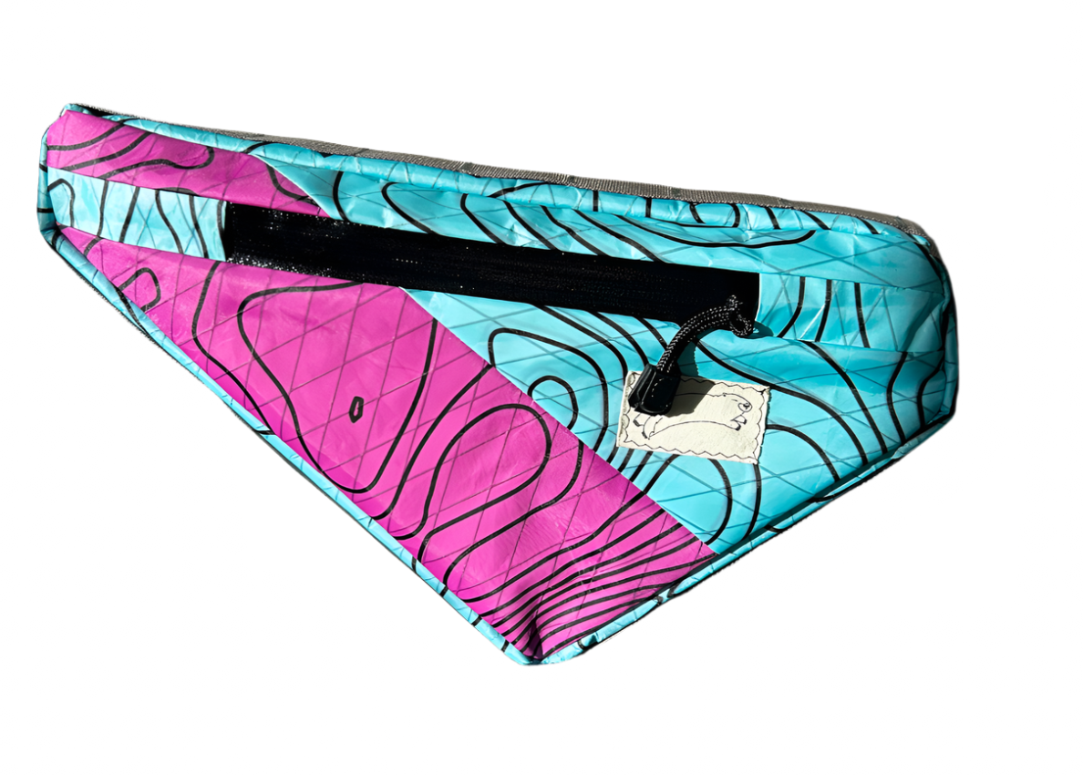 Large Corner Frame Bag - Pink and Blue