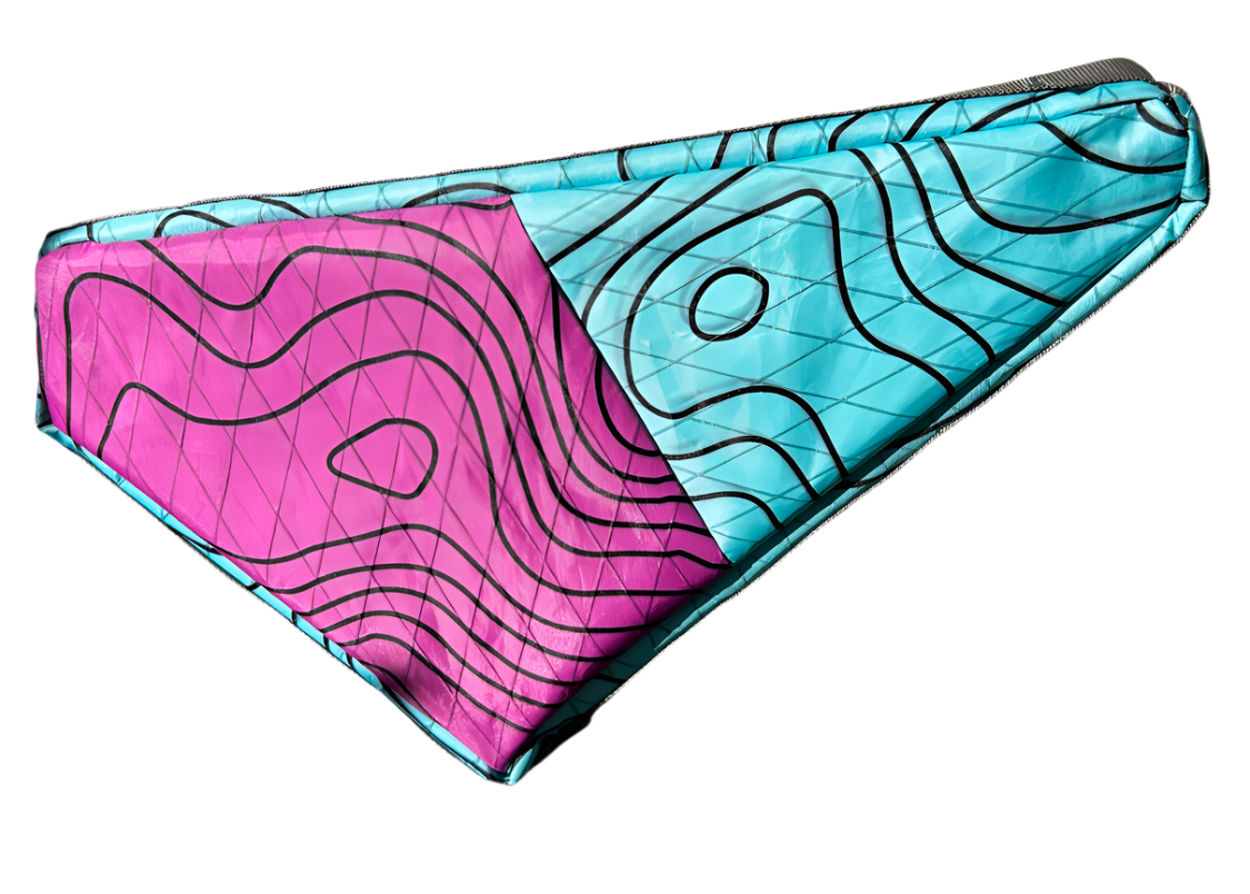 Large Corner Frame Bag - Pink and Blue