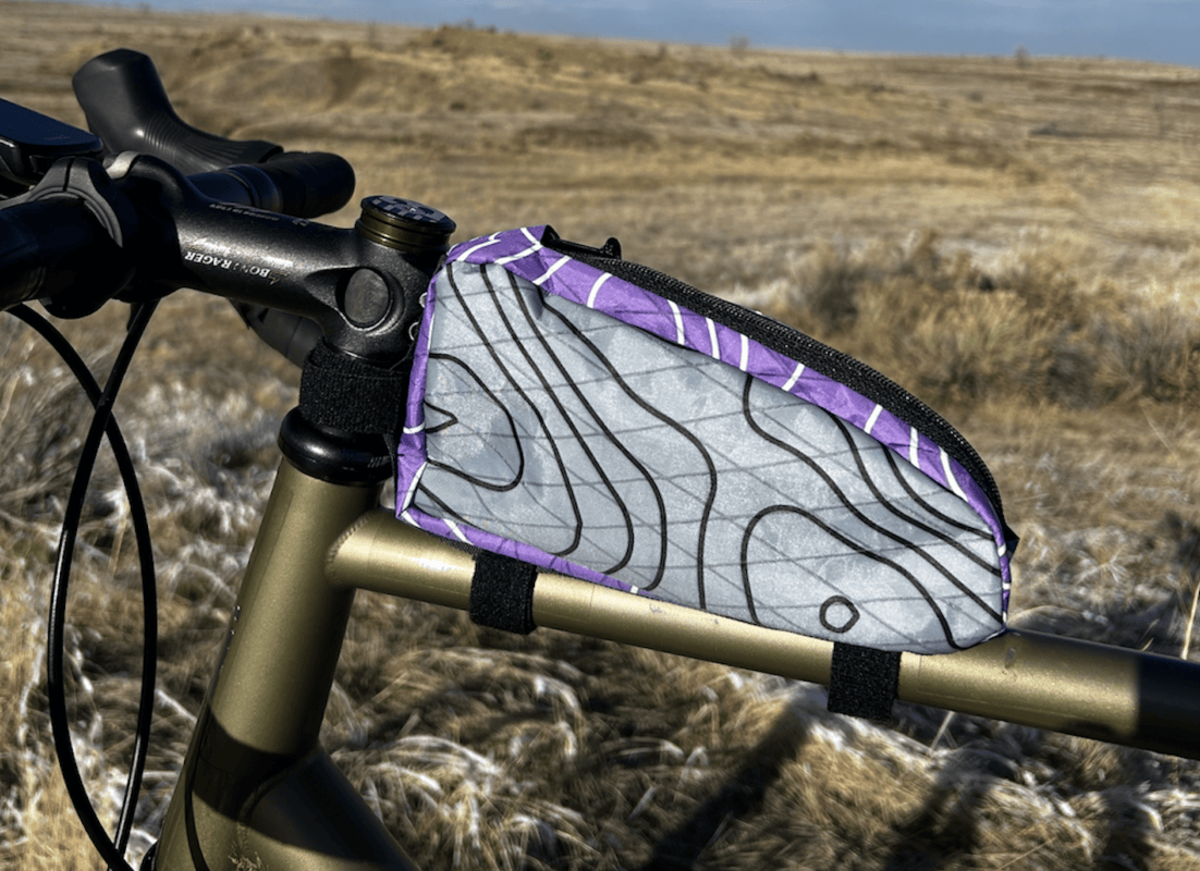 Top Tube Bag - Pink & Purple & Gray
