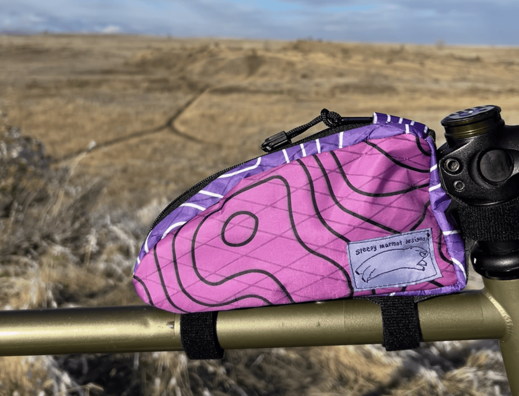 Top Tube Bag - Pink & Purple & Gray